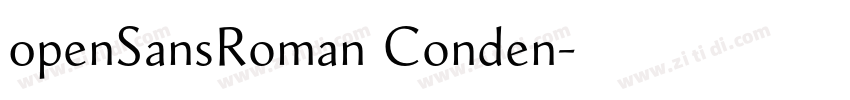 0penSansRoman Conden字体转换